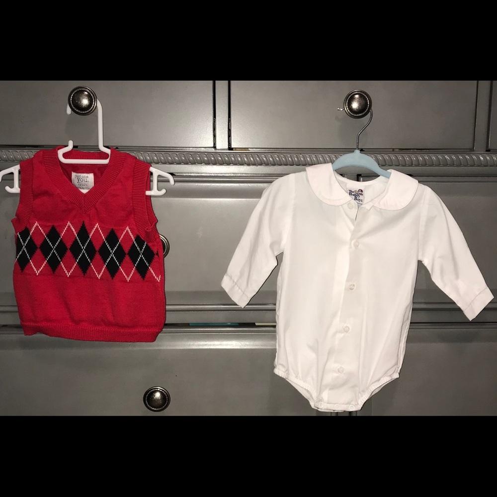 Collared onesie and vest